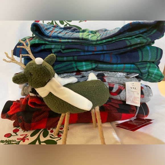 XXL 3pc Fleece Pant SET Mens Mickey Disney Christmas Plaid Pajama PJ Wondershop - Picture 3 of 7